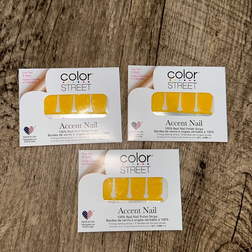 Banana Bonanza Color Street Accent Nails 3 Pack